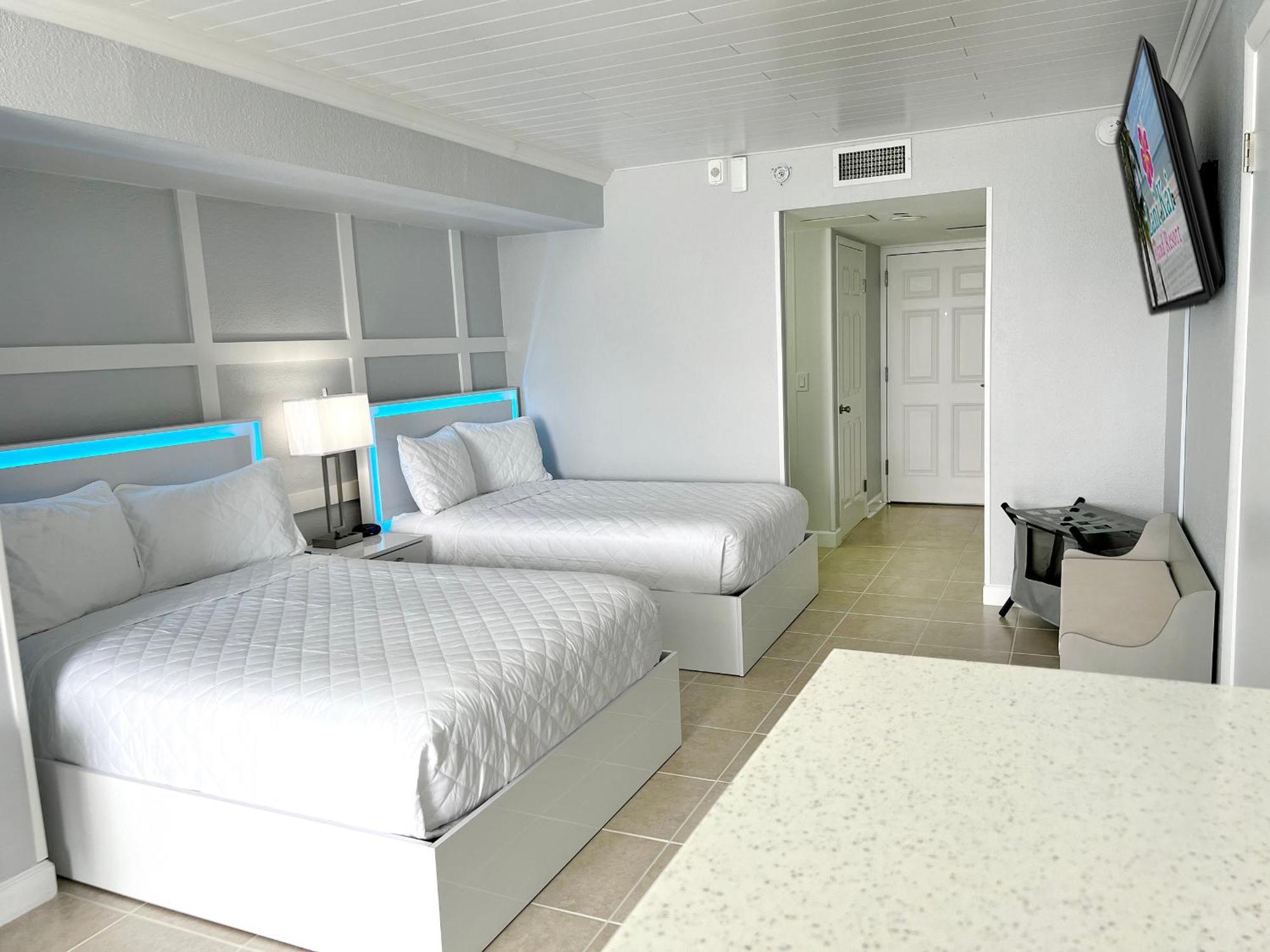 Beachfront Two Double Beds Room Balcony